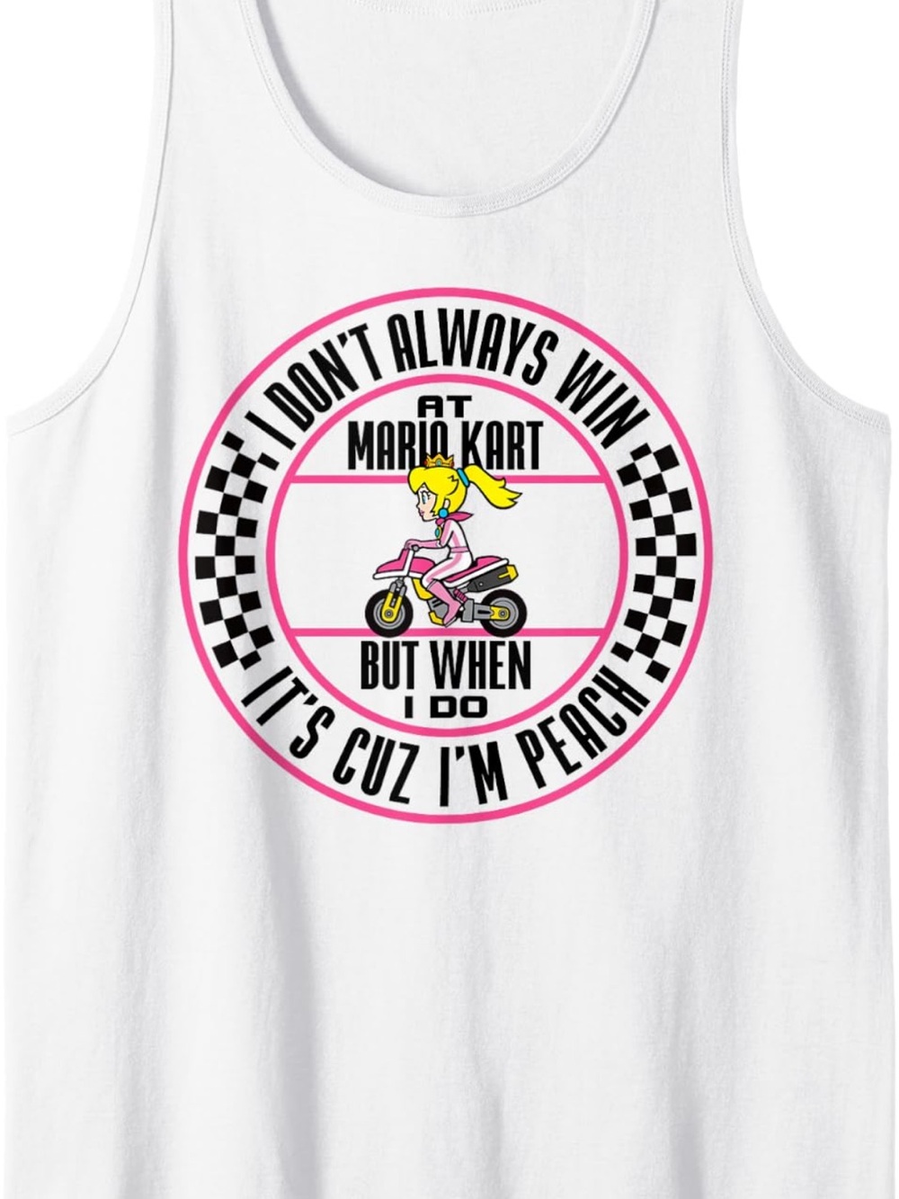 Men’s Women’s Tank Top with Princess Peach Mario Kart Universal Epic